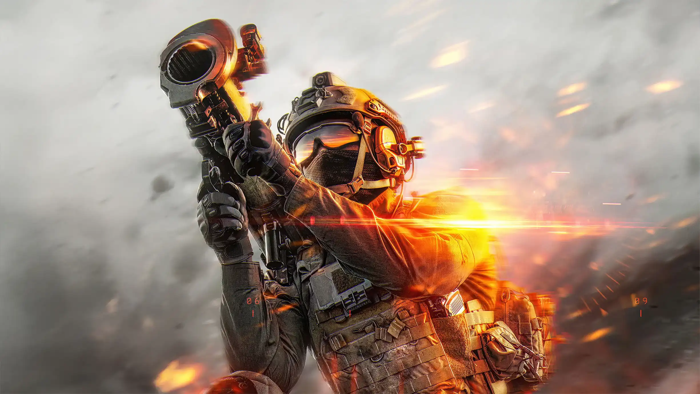 Imagen mostrando un tanque y soldados de las cuatro clases de Battlefield 6 (Asalto, Ingeniero, Apoyo, Reconocimiento) en un mapa con un edificio destruido, ilustrando el caos del multijugador.